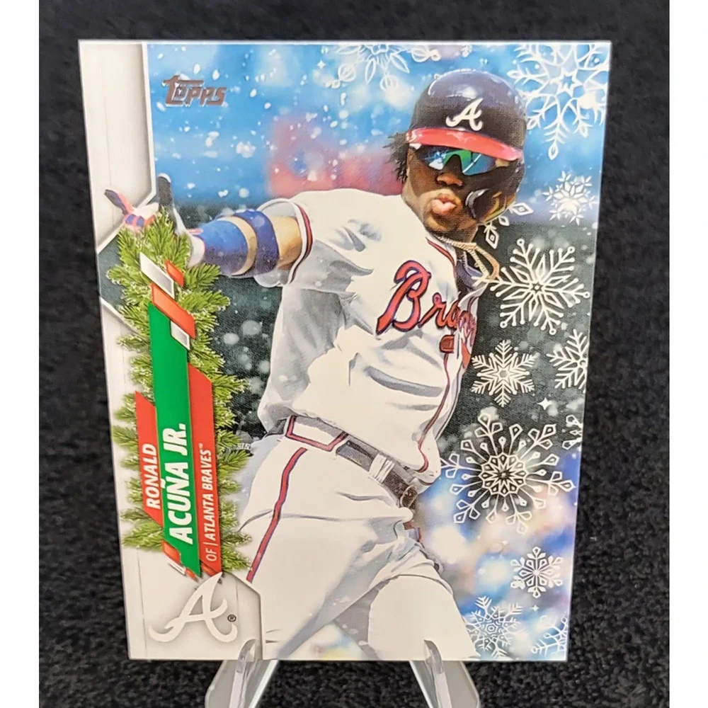 4 Different Ronald Acuna Jr Insert SSP Holiday Baseball Card Lot, Atlanta Braves